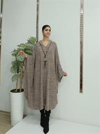 Kapüşonlu Panço Vizon