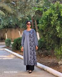 keten etnik fermuarlı ferace