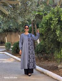 keten etnik fermuarlı ferace