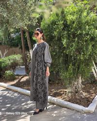 keten etnik fermuarlı ferace antrasit