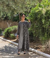 keten etnik fermuarlı ferace antrasit