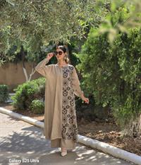 keten etnik fermuarlı ferace taş rengi