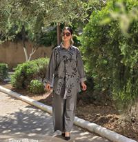 keten etnik gömlek antrasit