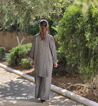 keten etnik gömlek antrasit