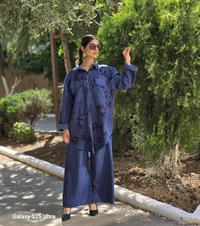 keten etnik gömlek lacivert