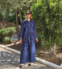 keten etnik gömlek lacivert