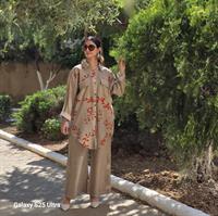 keten etnik gömlek taş rengi