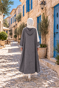 Kök Boya Yıkama Kimono Antrasit