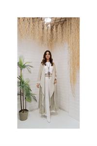 Kök Boya Yıkama Kimono Krem