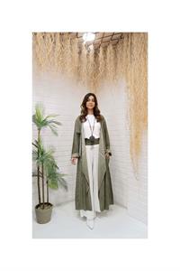 Kök Boya Yıkama Kimono Yeşil