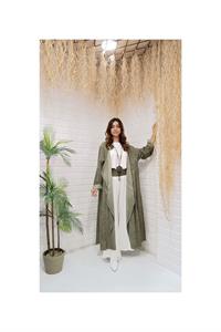 Kök Boya Yıkama Kimono Yeşil