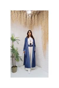 Kök Boya Yıkama Kimonon Mavi