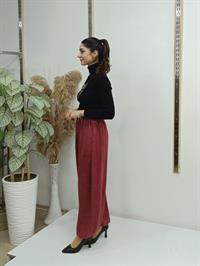 lastikli salaş pantolon bordo