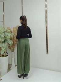 lastikli salaş pantolon hakiyeşil