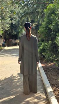 penye peçförtlü salaş ikili takım haki yeşil