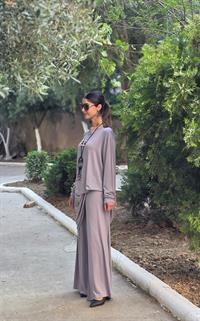 penye salaş pantolon açık gri