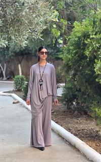 penye salaş pantolon açık gri