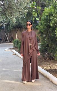 penye salaş pantolon kahverengi