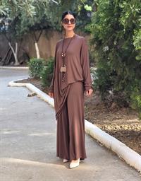 penye salaş pantolon kahverengi