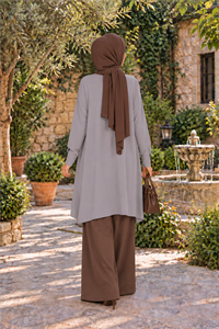 Penye Salaş Tunik Gri