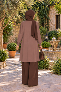 Penye Salaş Tunik Kahverengi 