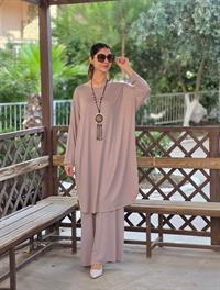 penye yarasa kol salaş tunik vizon