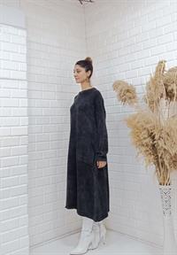 rahat basıc uzun tunik antrasit