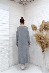 rahat basıc uzun tunik gri