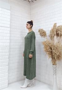 rahat basıc uzun tunik hakiyeşil