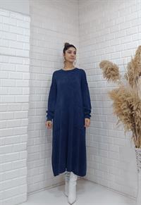 rahat basıc uzun tunik lacivert