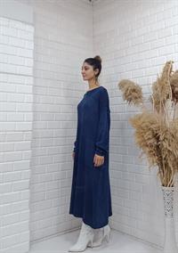 rahat basıc uzun tunik lacivert