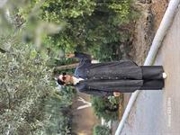 rahat düğmeli keten uzun gömlek