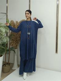 rahat salaş ipli tunik lacivert