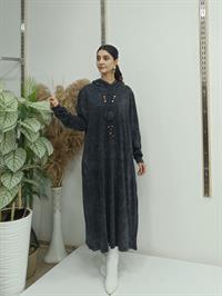 Salaş Kanguru Cepli Elbise Antrasit