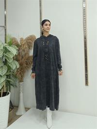 Salaş Kanguru Cepli Elbise Antrasit