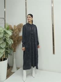 Salaş Kanguru Cepli Elbise Antrasit