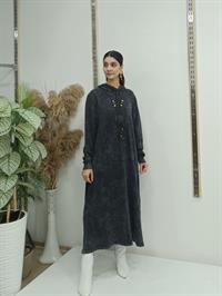 Salaş Kanguru Cepli Elbise Antrasit