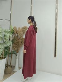 Salaş Kanguru Cepli Elbise Bordo