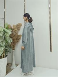 Salaş Kanguru Cepli Elbise Gri