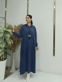 Salaş Kanguru Cepli Elbise Lacivert