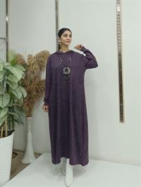 Salaş Kanguru Cepli Elbise Mürdüm