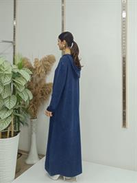 Salaş Kapüşonlu Elbise Lacivert