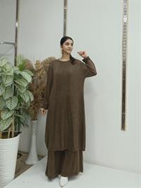 salaş nazen tunik haki kahverengi