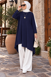 salaş rahat tunik lacivert