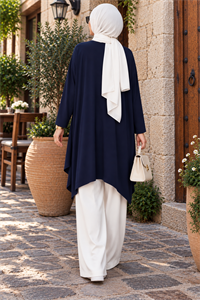 salaş rahat tunik lacivert