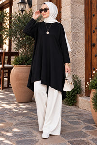 salaş rahat tunik siyah