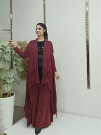 salaş uzun hırka  bordo