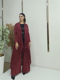 salaş uzun hırka  bordo