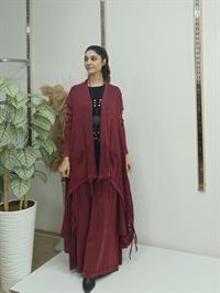 salaş uzun hırka  bordo