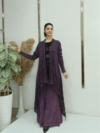 salaş uzun hırka mürdüm